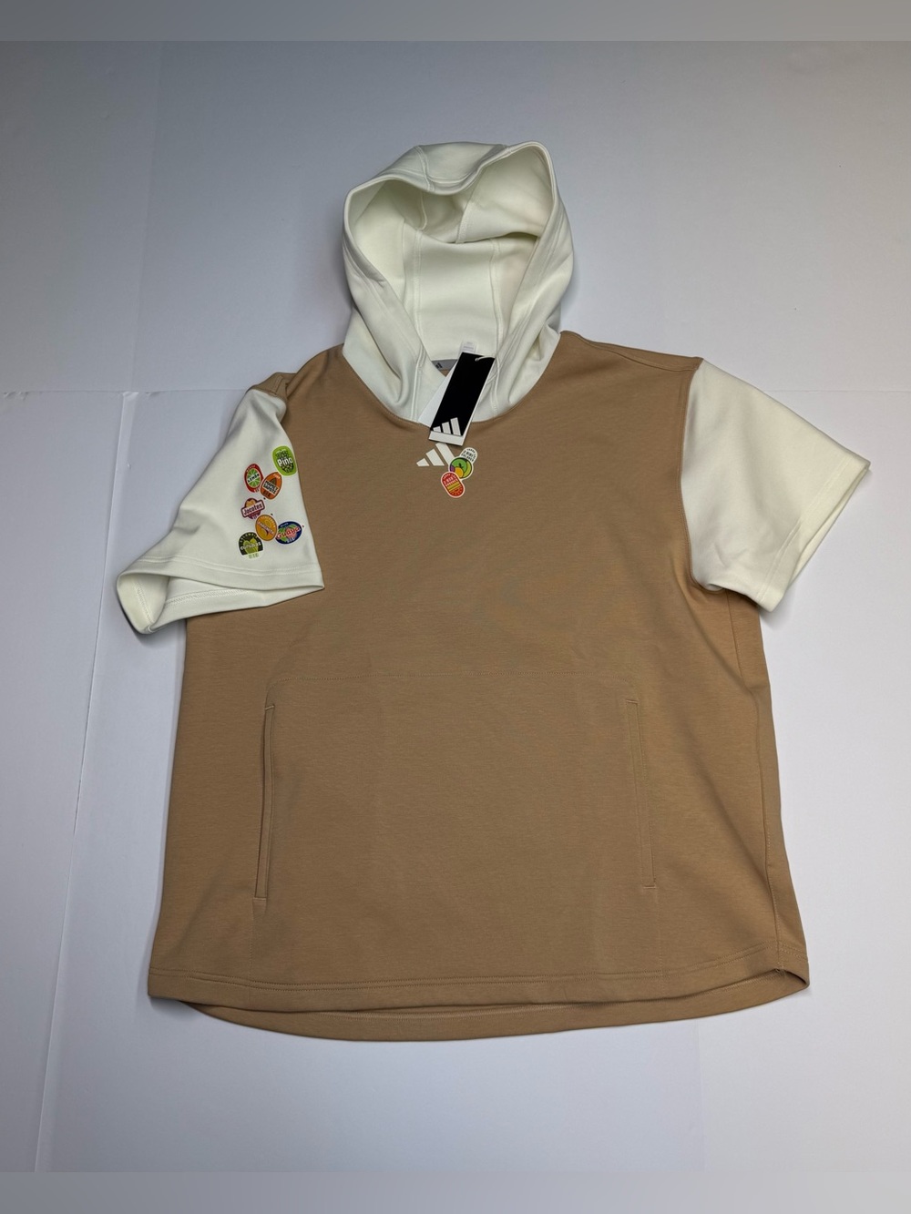 Adidas Hispanic Heritage  Short Sleeve Hoodie Sweatshirt Unisex L Retail $100NWT